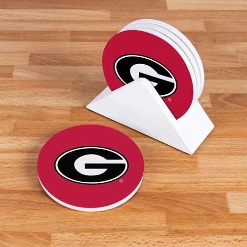 Collegiate Coaster Set With Wooden Holder - Blissful Boutique