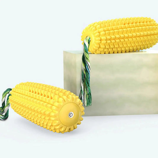 Corn - Shaped Squeak Dog Toothbrush Toy - Blissful Boutique