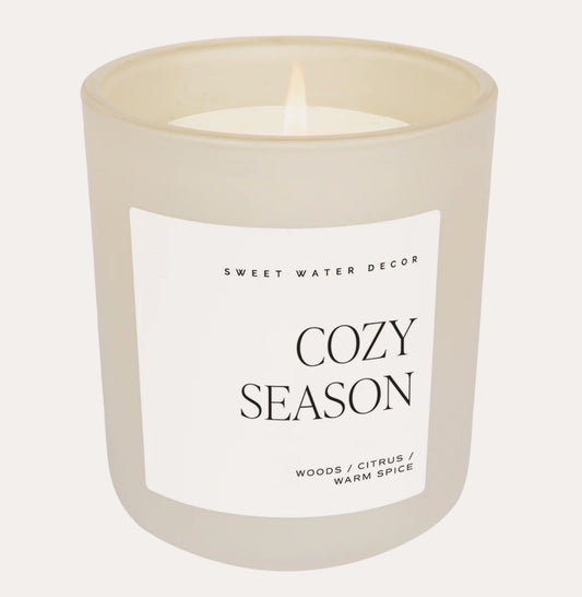 Cozy Season Soy Candle - 15 OZ - Blissful Boutique