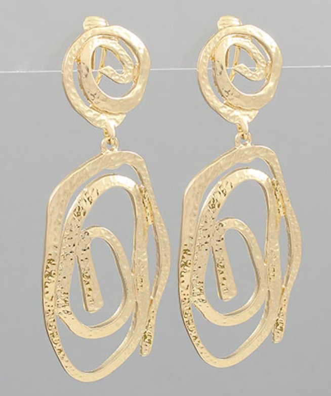 Double Spiral Clip Earrings - Blissful Boutique