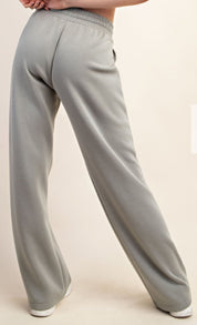 dusty sage straight lounge pants - Blissful Boutique