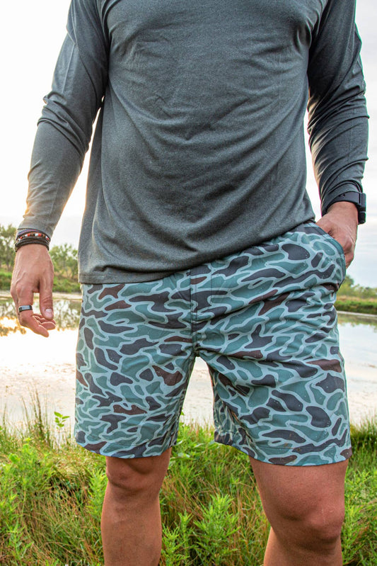 Everyday Shorts - Retro Camo Duck - Blissful Boutique