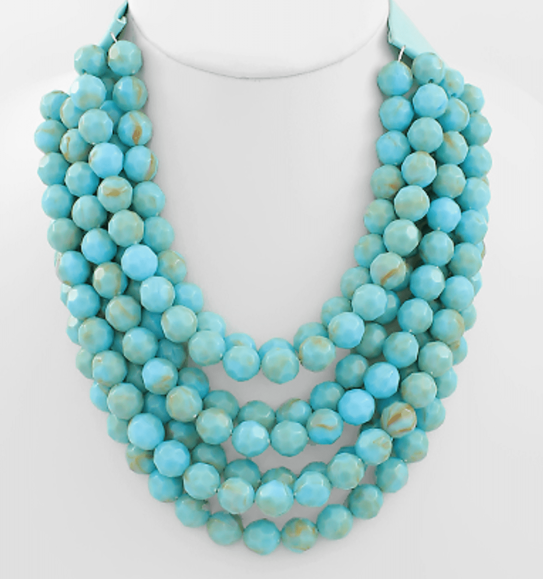 Faceted Marble Bead Necklace - Blissful Boutique