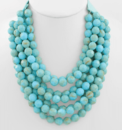 Faceted Marble Bead Necklace - Blissful Boutique