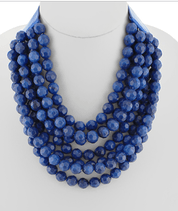 Faceted Marble Bead Necklace - Blissful Boutique