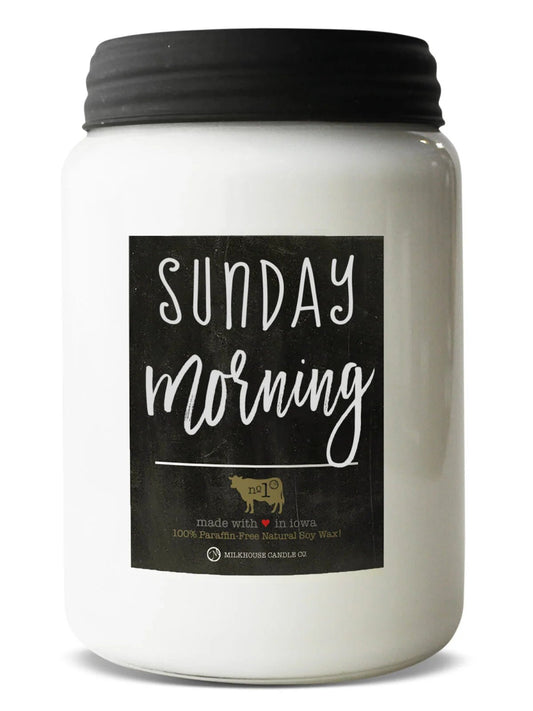 Farmhouse Jar Soy Candle: Sunday Morning - Blissful Boutique