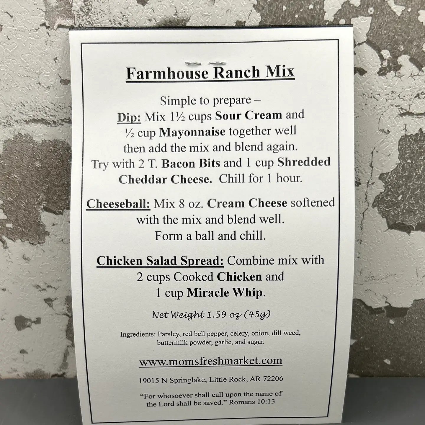 Farmhouse Ranch Mix - Blissful Boutique