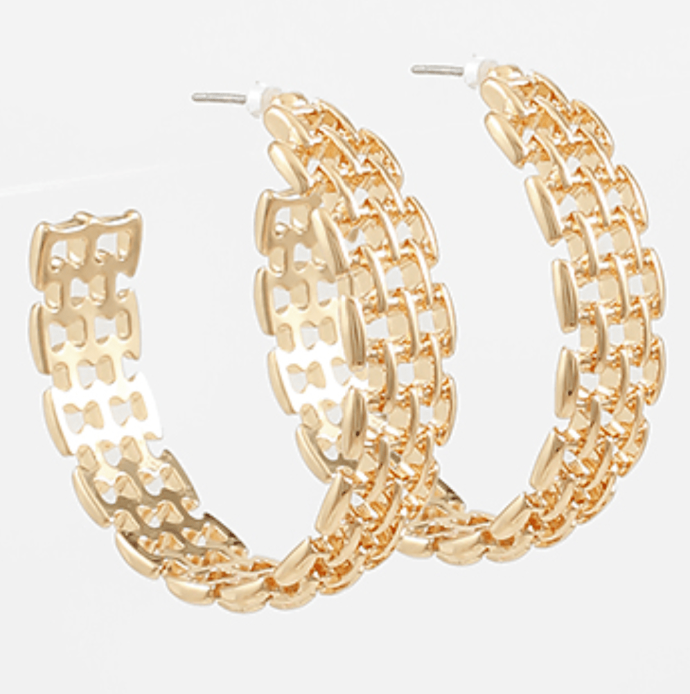 Filigree Metal Hoops - Blissful Boutique