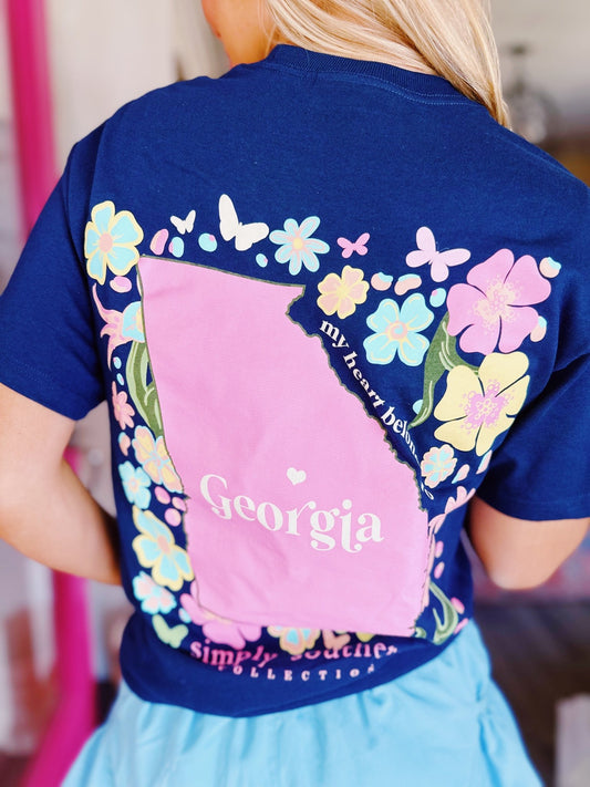 Floral GA T - Shirt - Blissful Boutique