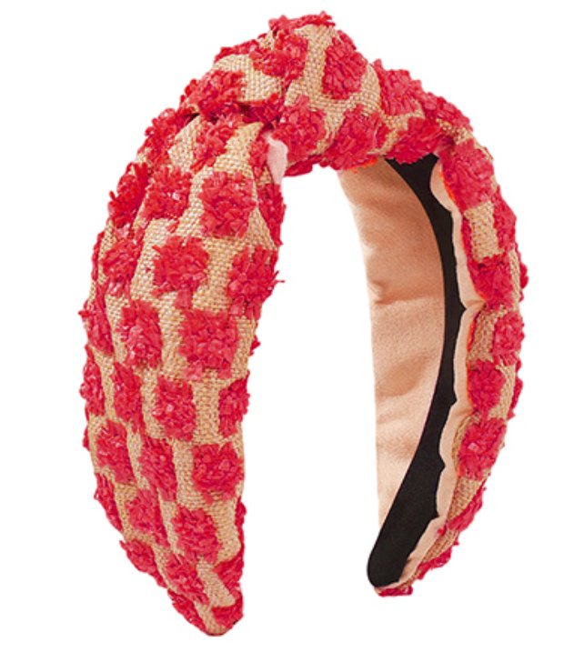 Floral Pattern Raffia Headband - Blissful Boutique