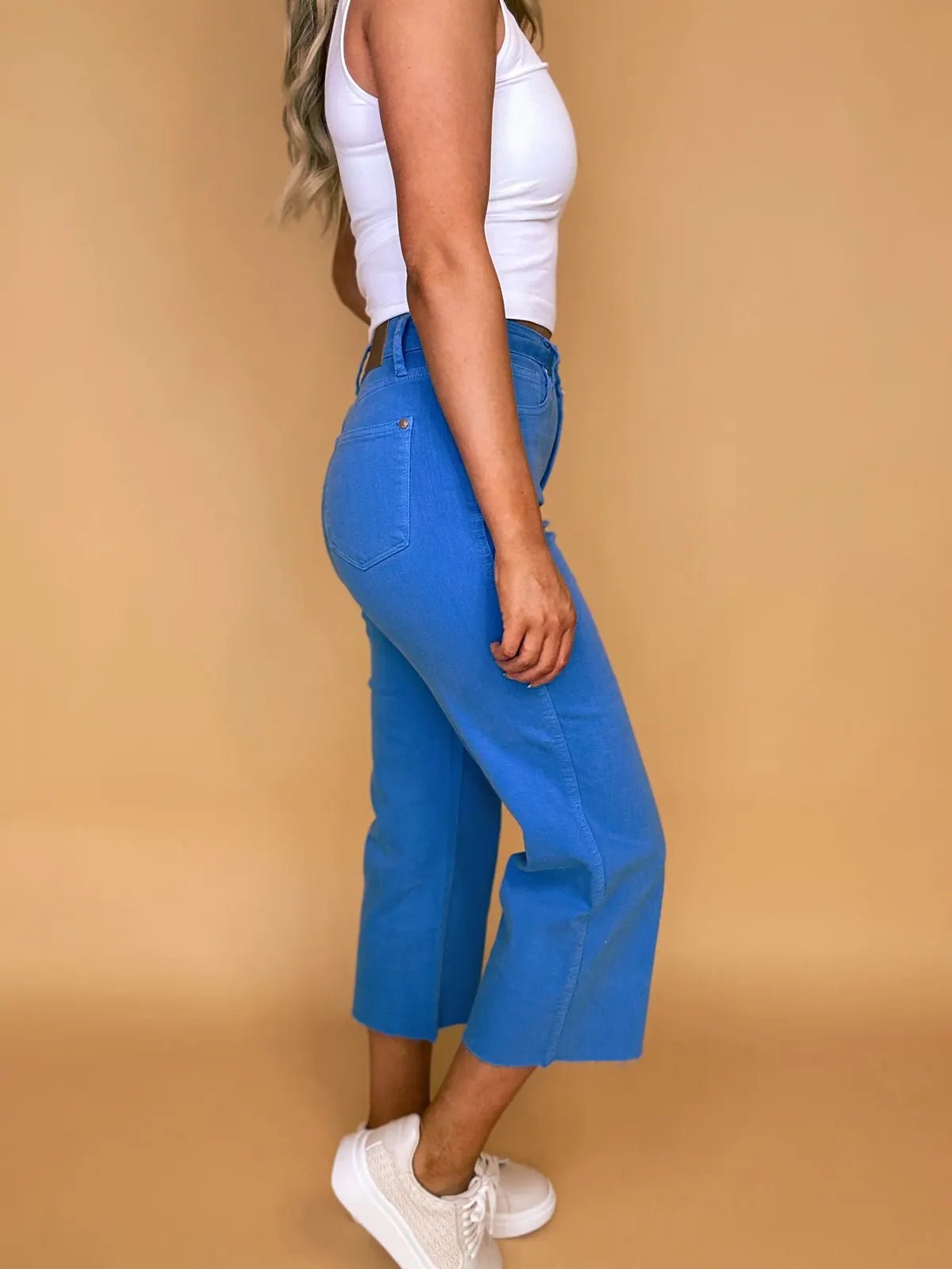 Garment Dyed Tummy Control Crop Judy Blue Jeans (Multiple Colors Available) - Blissful Boutique