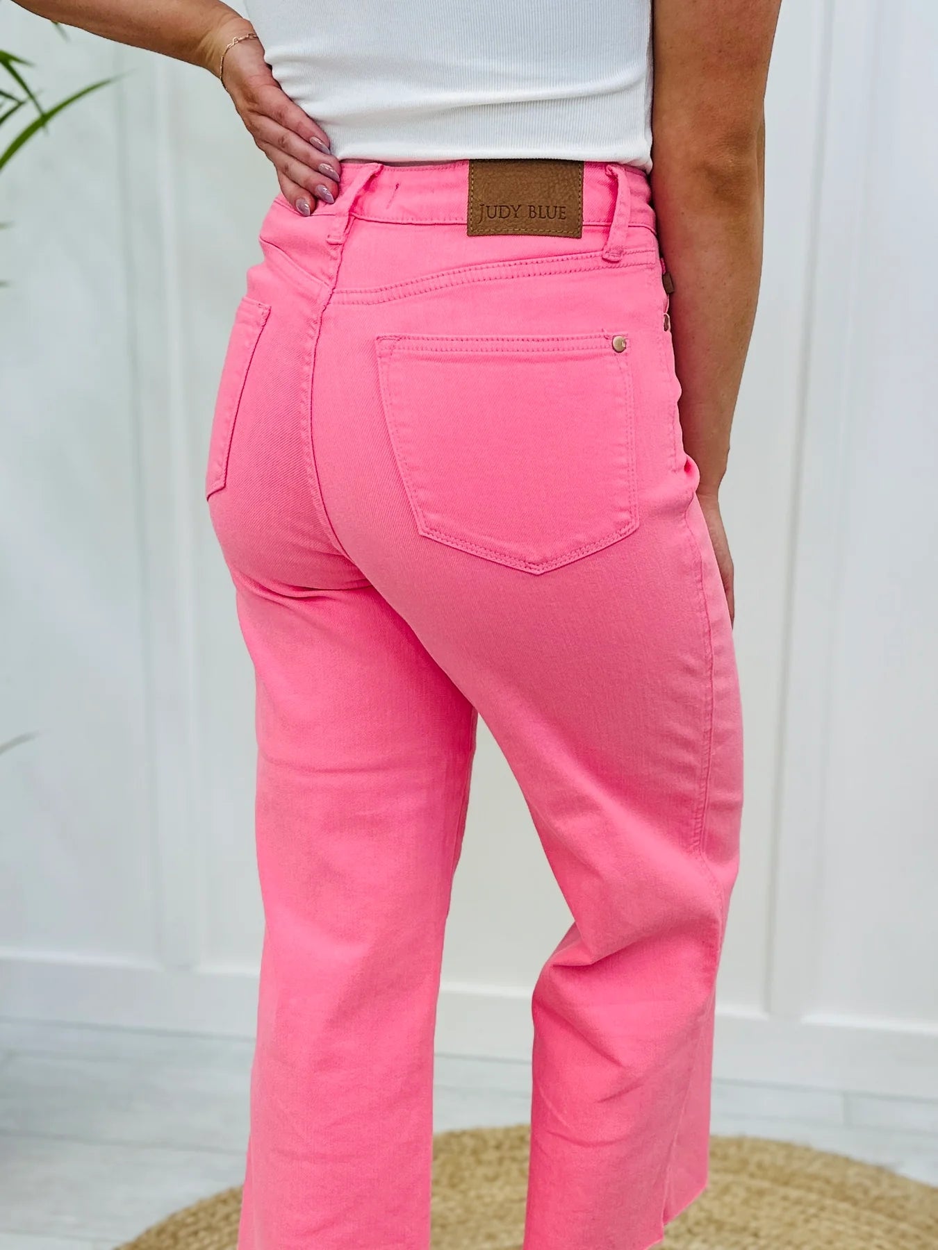 Garment Dyed Tummy Control Crop Judy Blue Jeans (Multiple Colors Available) - Blissful Boutique