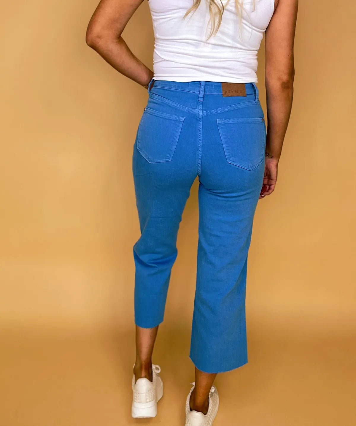 Garment Dyed Tummy Control Crop Judy Blue Jeans (Multiple Colors Available) - Blissful Boutique