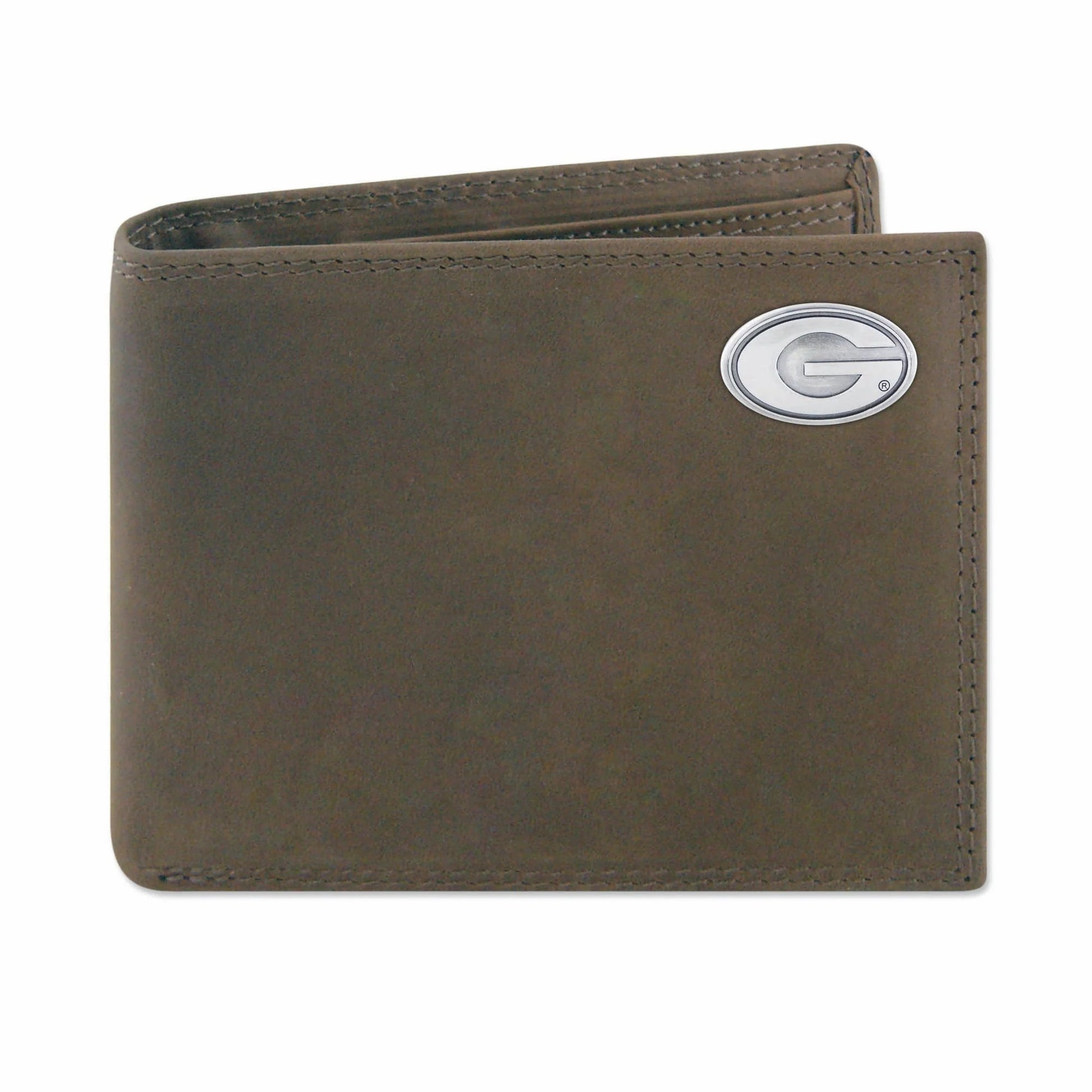 Georgia Bulldogs Crazy Horse Leather Bi - Fold Concho Wallet - Blissful Boutique