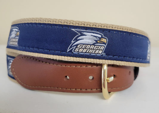 Georgia Southern Navy Ribbon Belt - Blissful Boutique