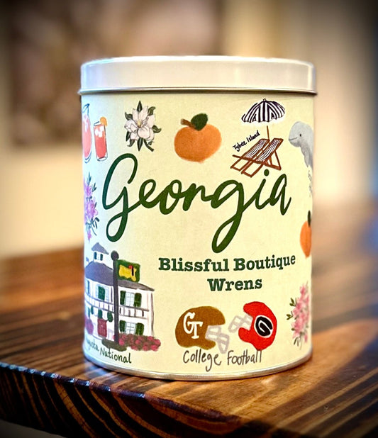 Georgia State Gift Tin - Key Lime Shortbread Cookies - Blissful Boutique