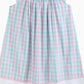 Gingham Turtle Smocked Bishop Dress - Blissful Boutique