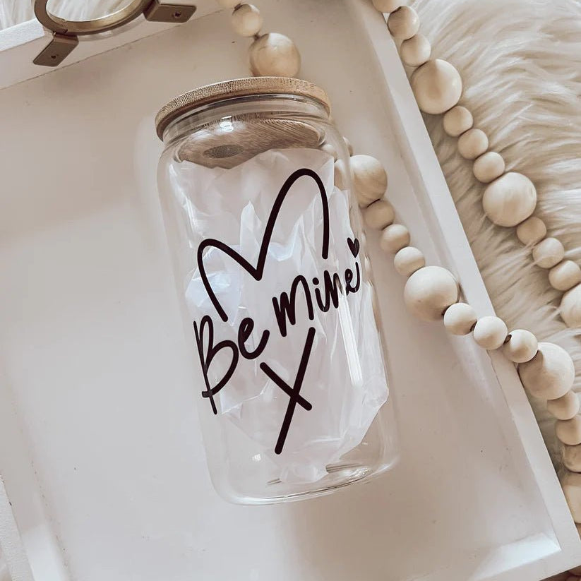 Glass Cup with Bamboo Lid (Multiple Designs Available) - Blissful Boutique