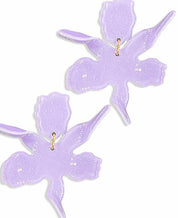 glitter acetate flower earrings - Blissful Boutique