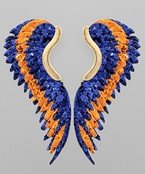 Glitter Angel Wing Earrings - Blissful Boutique