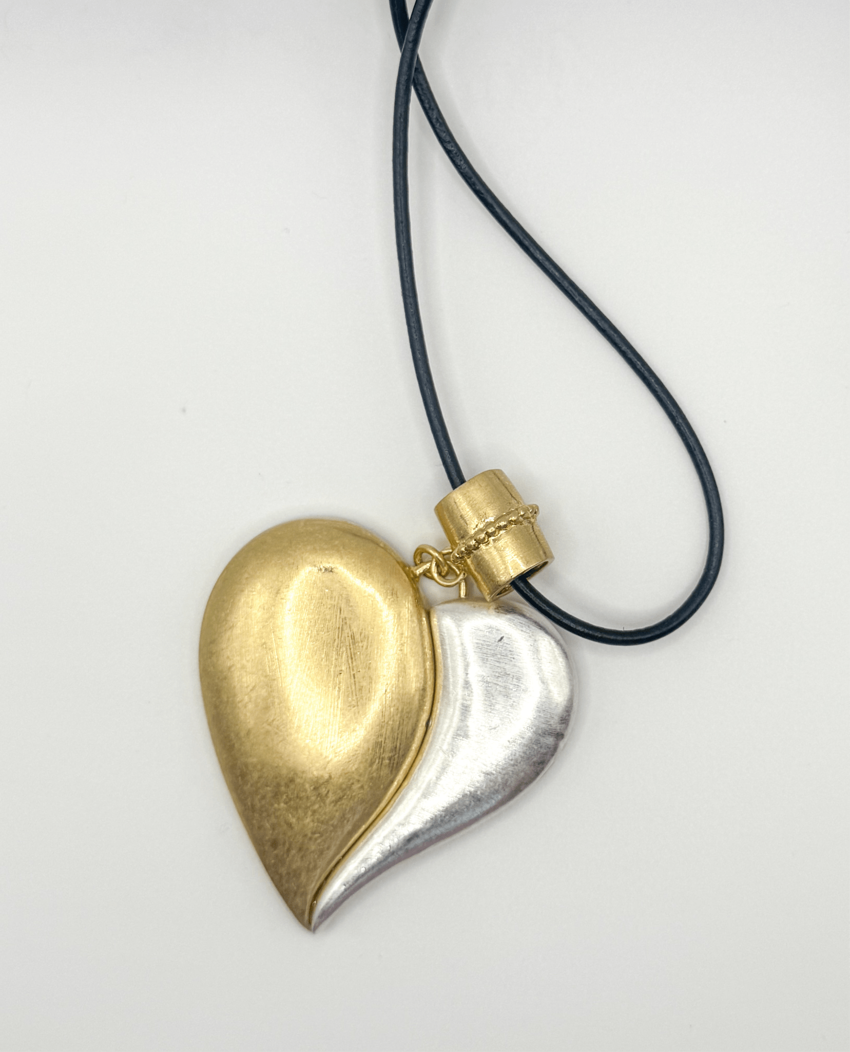 Gold and Silver Heart Necklace - Blissful Boutique