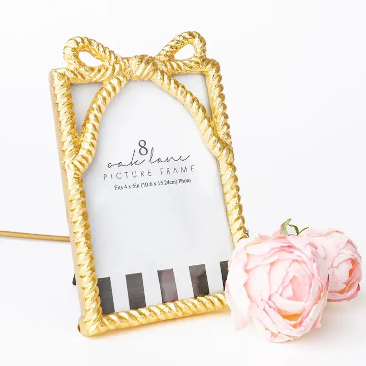 Gold Bow Picture Frame - Blissful Boutique