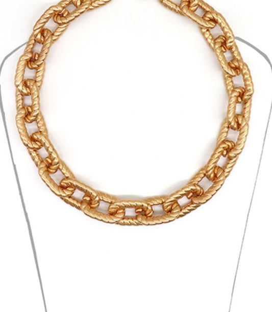 Gold Chain Link Necklace - Blissful Boutique