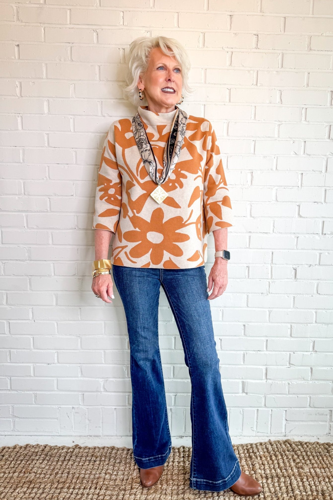 Golden Bloom Sweater - Blissful Boutique
