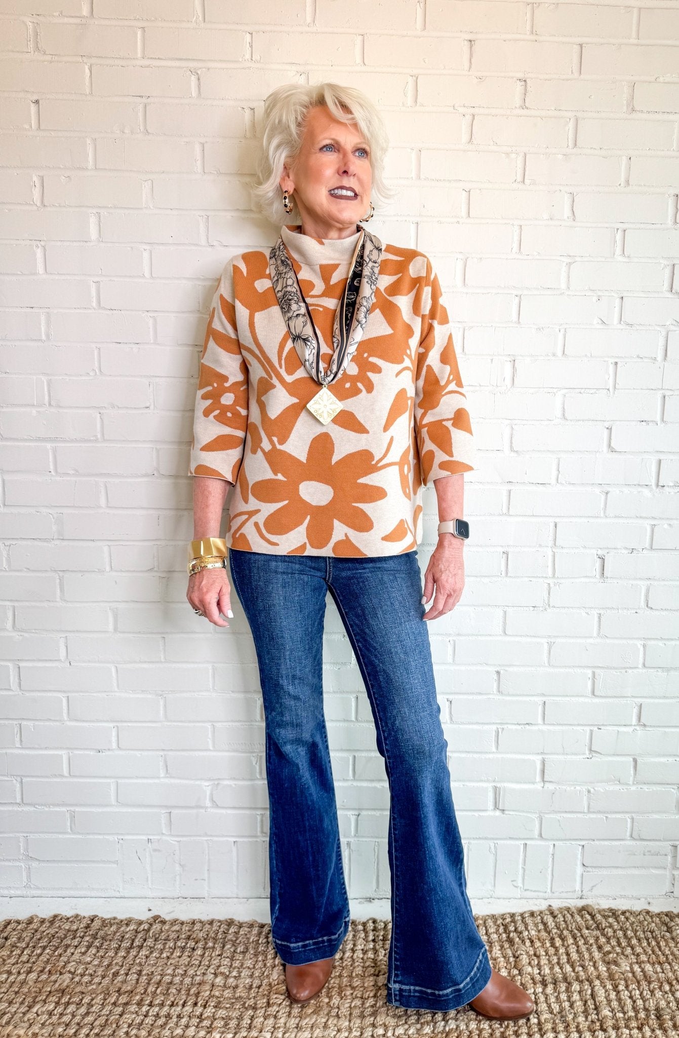 Golden Bloom Sweater - Blissful Boutique