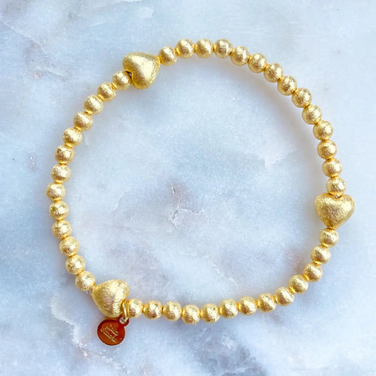 Golden Heart Bracelet - Blissful Boutique