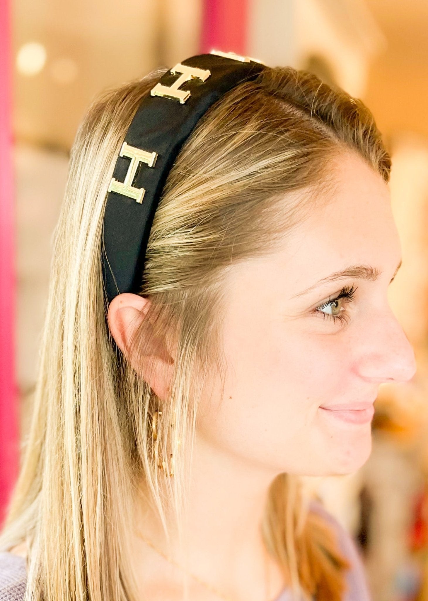 "H" Studded Headband - Blissful Boutique