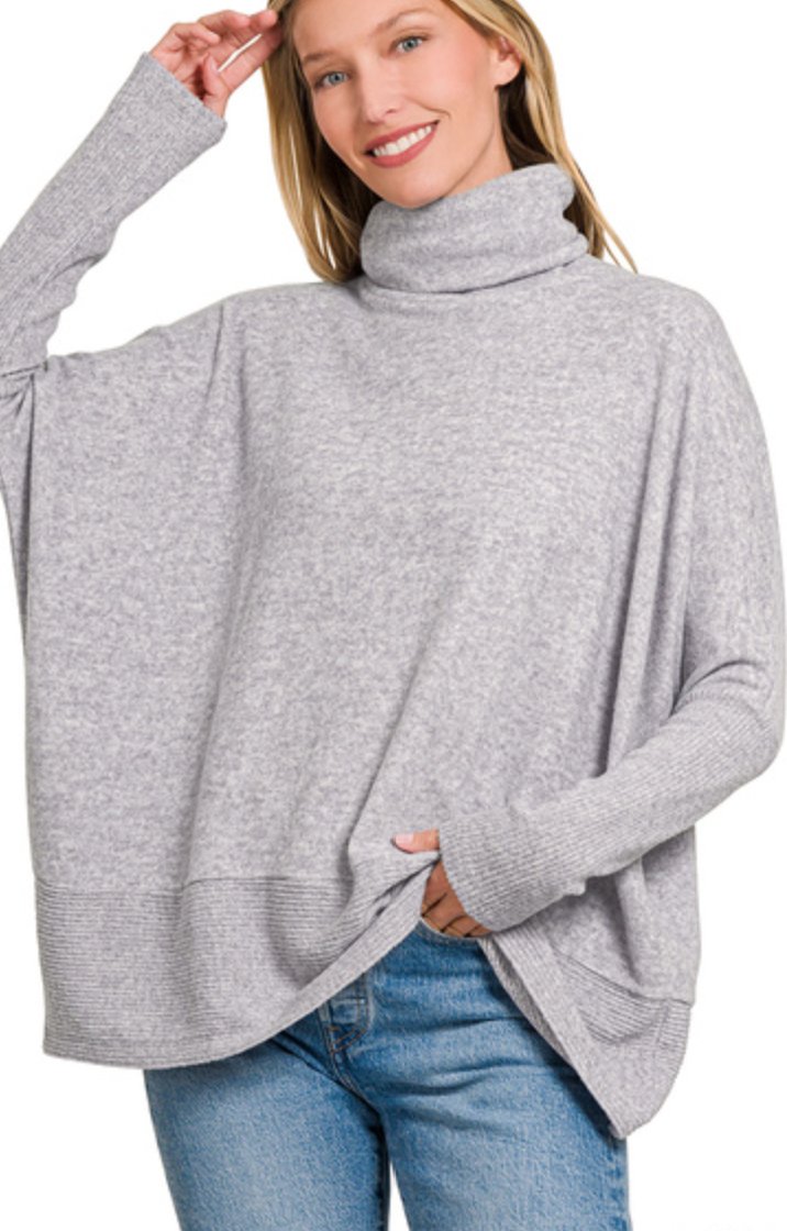 Hacci Turtleneck Sweater - Blissful Boutique