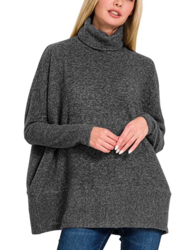 Hacci Turtleneck Sweater - Blissful Boutique