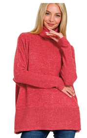 Hacci Turtleneck Sweater - Blissful Boutique