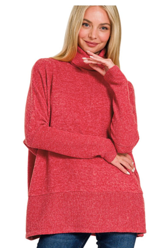 Hacci Turtleneck Sweater - Blissful Boutique