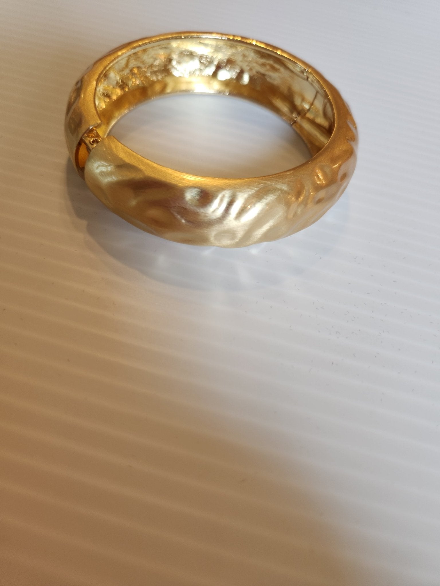 Hammered Gold Bangle - Blissful Boutique