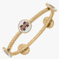 Hammered Gold Bangles with College Enamel Emblem - Blissful Boutique