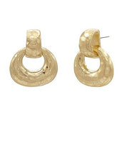 Hammered Gradual Door Knocker Earrings - Blissful Boutique
