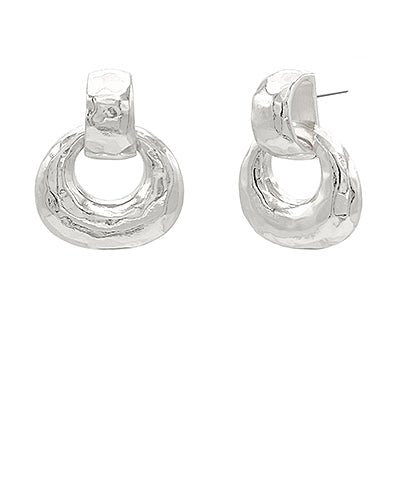 Hammered Gradual Door Knocker Earrings - Blissful Boutique