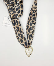 Hart Designs Scarf Necklaces - Blissful Boutique animal print heart