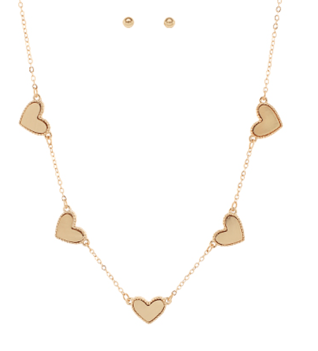 Heart Station Necklace Set - Blissful Boutique