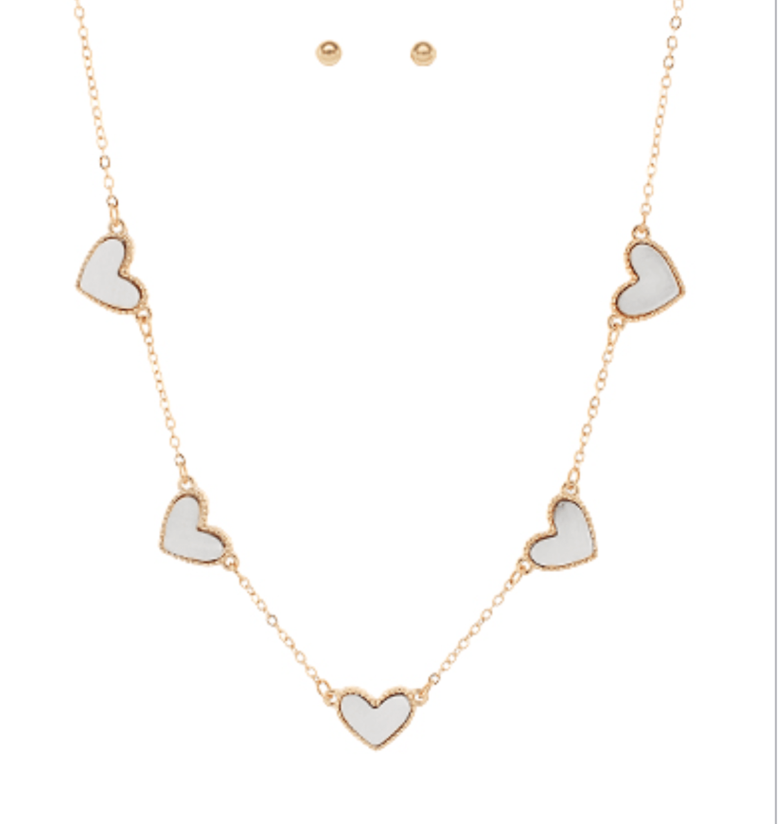 Heart Station Necklace Set - Blissful Boutique