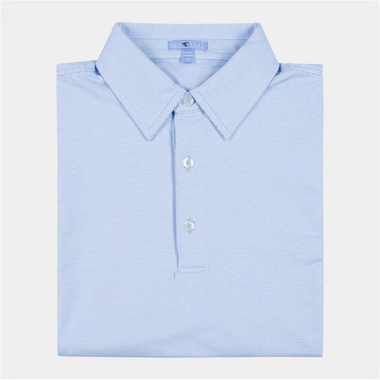 Heritage Blue Club Pinstripe Performance Polo - Blissful Boutique