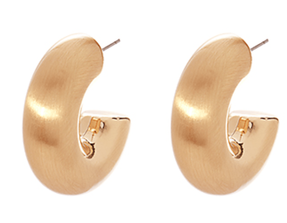 High Polished Satin Metal Hoops - Blissful Boutique