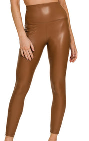 High Rise Faux Leather Leggings - Blissful Boutique