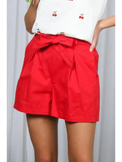 High - Rise Waist Tie Shots - Blissful Boutique