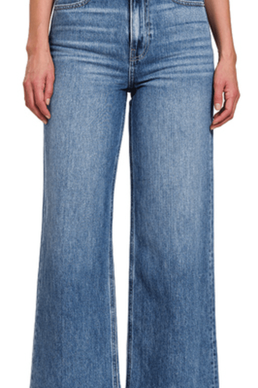 High Waist Wide Leg Straight Denim Pants - Blissful Boutique