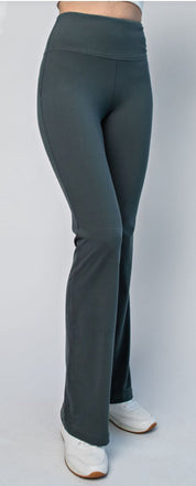 high waisted flared yoga pants - Blissful Boutique