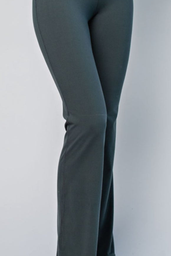 high waisted flared yoga pants - Blissful Boutique