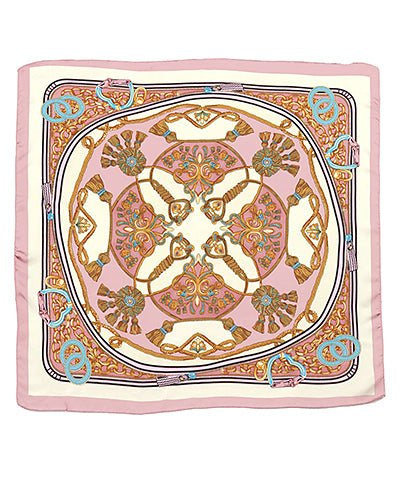 Indi Pink Tassel Printed Silky Bandana - Blissful Boutique